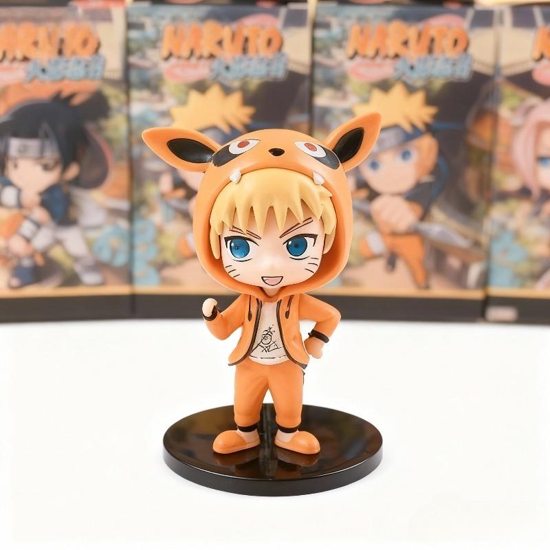 6pcs/set Anime Narutos Kakashi Hatake Gaara Uchiha Itachi with Fashion Cloth Action Figure Model Toys Best Seller Holiday Gift