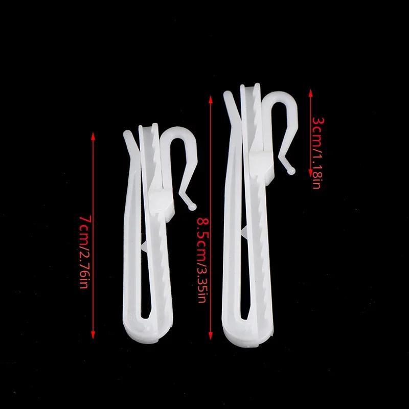 10Pcs White Plastic Curtain Hook Hanging Home Office Curtain Hooks Curtain Holder Accessories Home Accessories