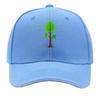 Green Leafy Tree Nature Illustration Hip Hop hat Fashion Outdoor Sports Sandwich Baseball Cap