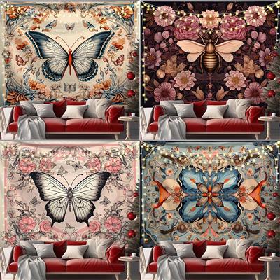 Creative Painted Butterfly Pattern Hanging Cloth Home Wall Decoration Tapestry Bedroom Living Room Tapestry