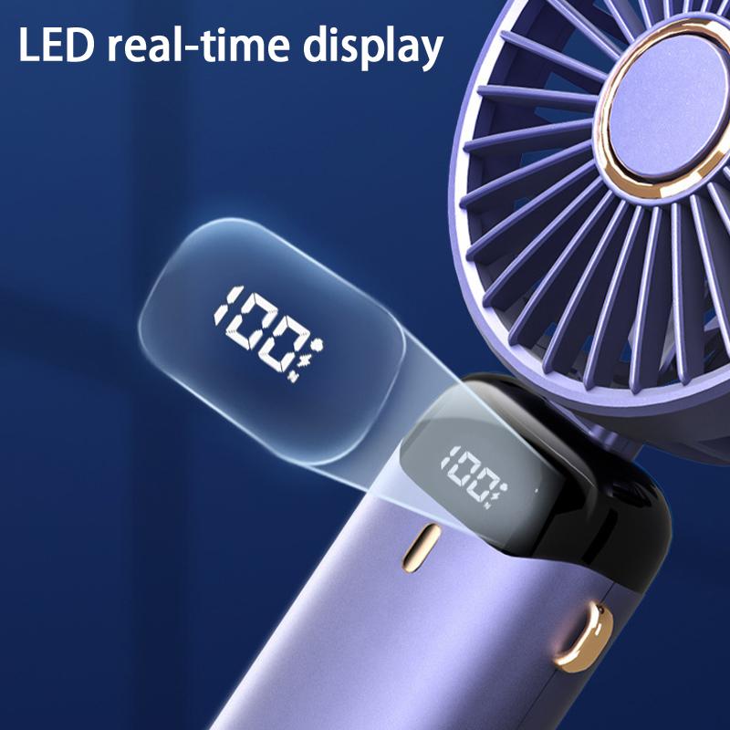 Usb Rechargeable Portable Handheld Fan – Cute Plastic Design, Dual Use (Handheld/Stand), Summer Cooling Fan For Kids & Adults