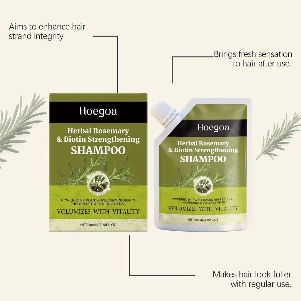 Hoegoa Strong Hair Care Shampoo - Gentle Cleansing Hair Shampoo for Moisturized, Smooth, and Fluffy Hair