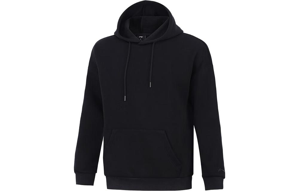 Li Ning Fitness Series Sweatshirts Men s Black Hooded Moderate AWDT987-1 XL