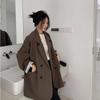 Women Loose Fit Long Sleeve Blazer Korean Style Casual Office Wear