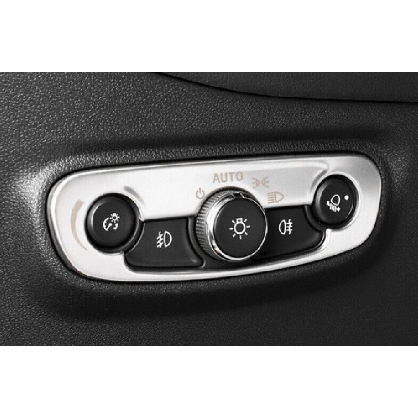 Headlight Button Frame Cover Trim For Chevrolet Equinox 18-2021 Silver Titanium