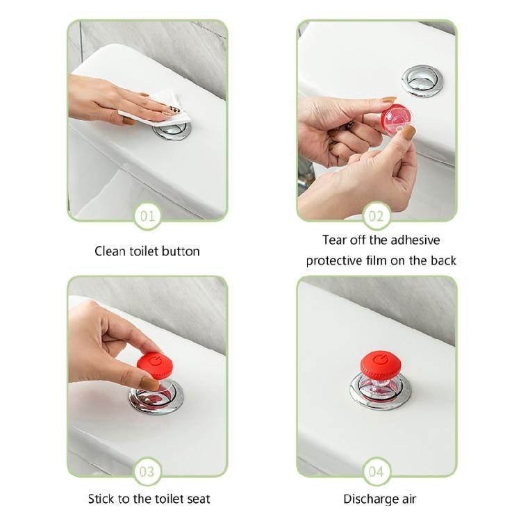 5pcs Quirky Toilet Press Button Water Press Flush Button Bathing Room Decors