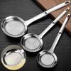 Sieve Fine Mesh Strainer Set Stainless Steel Metal Flat Cooking Skimmer Ladle Colander With Handle Food Strainer Kitchen Tools For Kitchen Baking Oil