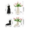 Creative Irregular Body Ceramic Vase Modern Abstract Figure Hydroponic Vase Crafts Flower Arrangement Interior Home Decoration