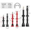 Bicycle F/V Tubeless Valve 44 60 80Mm For Bike Aluminum Alloy Pole Brass Core Integrated Rectangle Base Valve Cycling Parts