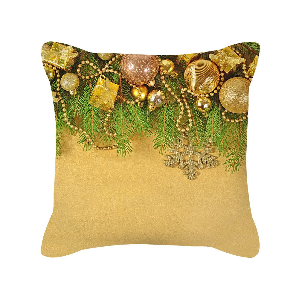 New Nordic Christmas Golden Sofa Pillow Cover Bedside Cushion Cover