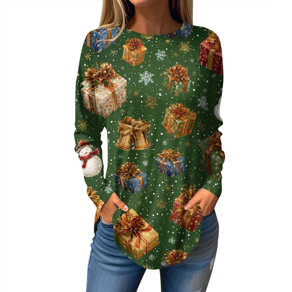 Tee Shirts For Women Fall Casual Long Sleeve Shirts Sweatshirt Vintage Graphic Printing Top Pullover Valentine's Day