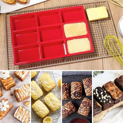 Hitzebeständige Silikon-Backform Antihaft-Rechteckige Brotform Mini-Kastenkuchen und Brot