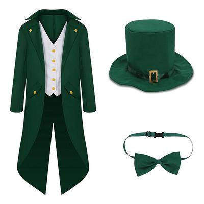 Medieval Swallowtail Costume for Halloween & St. Patrick's Day In Irish Green