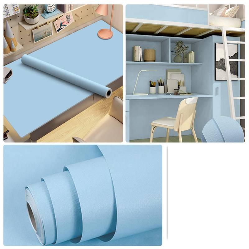 Matte Color Solid Design Dormitory Desktop Decoration Self Adhesive Wallpaper