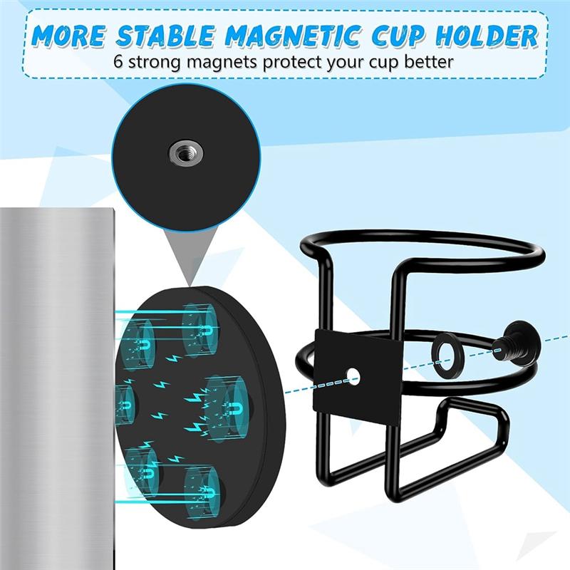 Cup Holder Beverage Magnetic Drink Holder Magnetic Can Drinks Holder Magnetic Cup Boat Drink Holder Bottle Holder чёрный