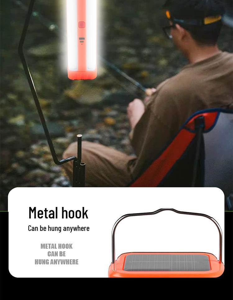 Multi-Functional Solar Camping Lantern & Mobile Work Light with Charging Feature