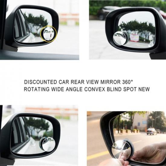 2Pcs Blind Spot Mirror Auto 360° Wide Angle Convex Rearview Side SUV Car Truck