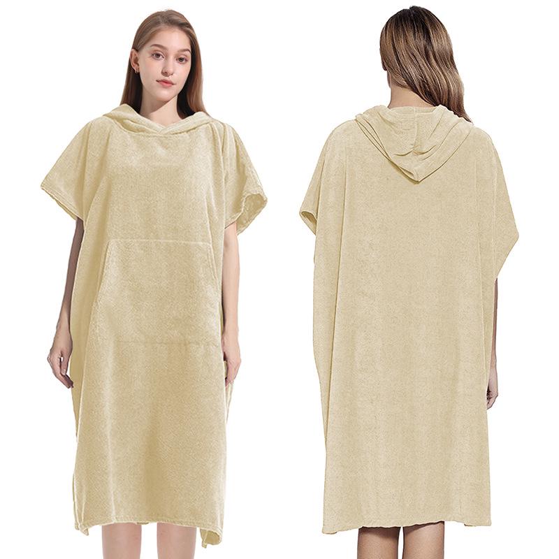 Microfiber Hooded Poncho Towel - Quick-Dry Changing Robe for Swimming, Surfing, and Beach for Men & Women
