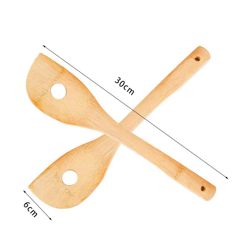 Bamboo Kitchenware Set: Non-Stick Spatula & Spoon for Stir-Frying