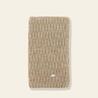 Women's Muffler Neck Warmer Plain Wool Knit Autumn Winter Scarf 042YNM