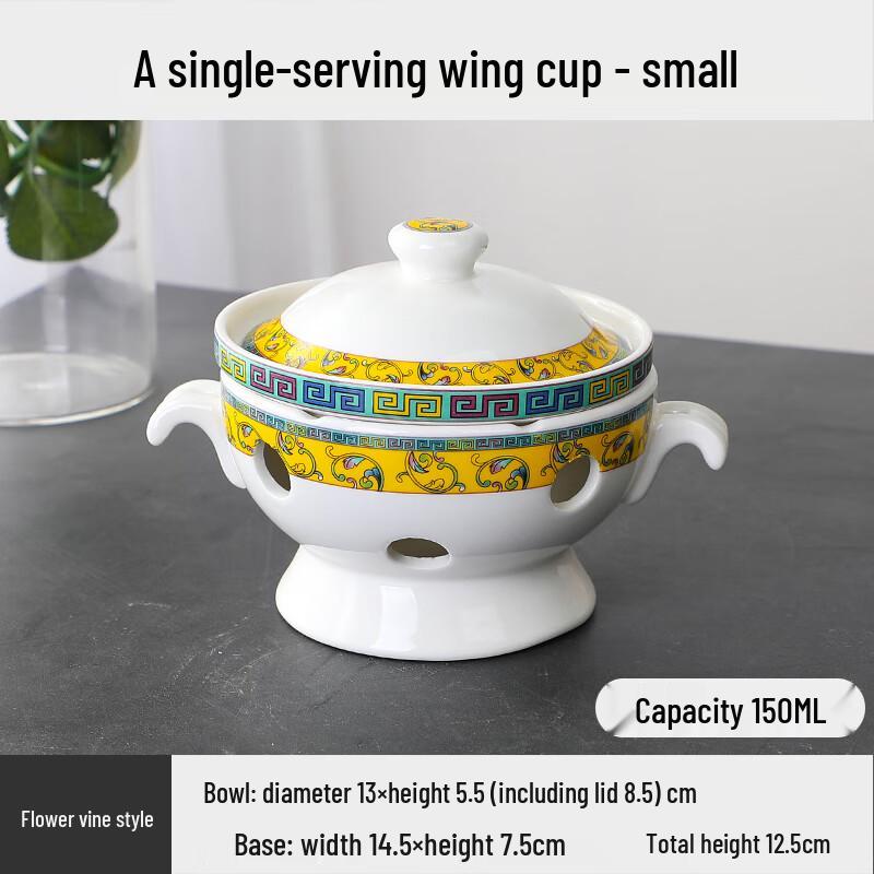 Ceramic Insulated Serving Bowl with Candle Warmer