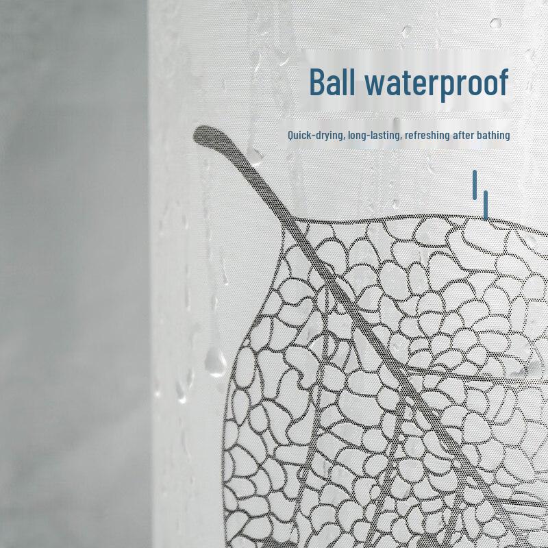 LIEI Leaves Pattern PEVA Shower Curtain