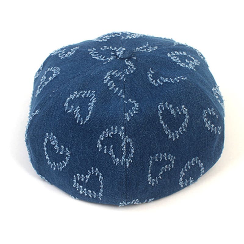 

Универсальная химия Сердце Джинсовый Берет с поясом Берет FREE