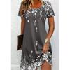 Ladies' Fashionable Round Neck Short Sleeved Dress Summer Clothing