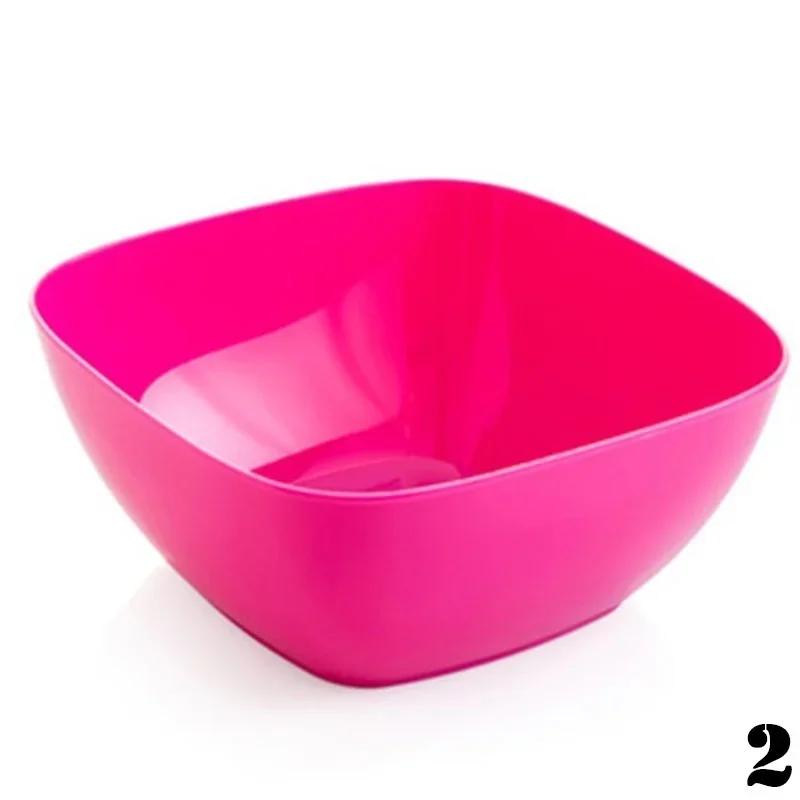 1 Pcs Food Grade Plastic Square Salad Plate Fruit Bowl Dried Fruit Candy Plate Seed Snack Plate