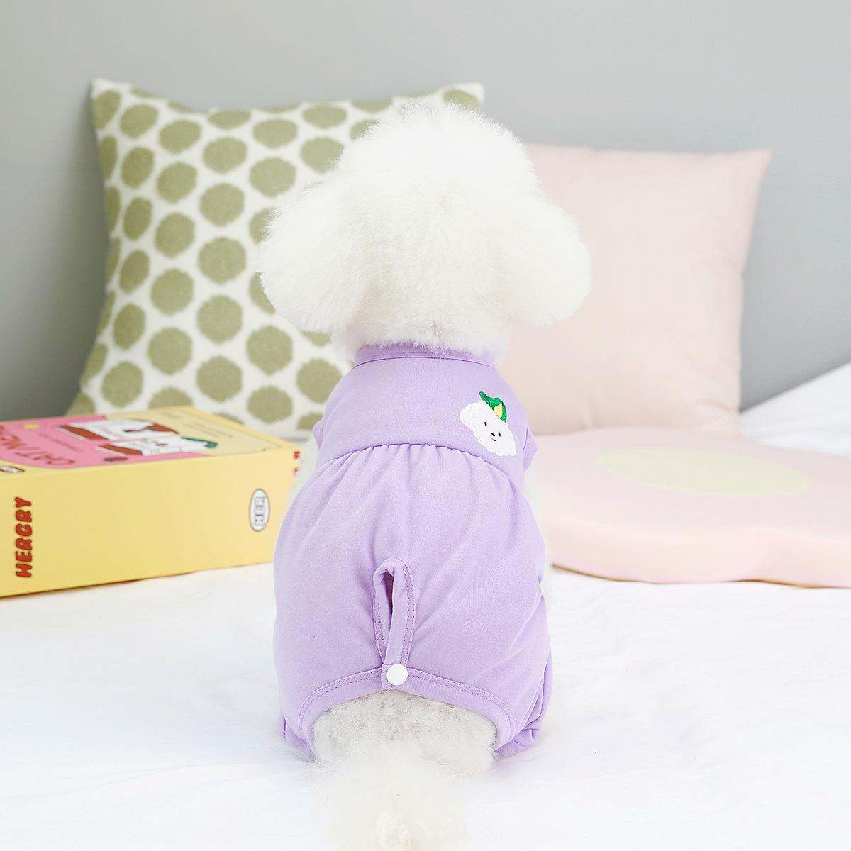 

2023 весенне-летняя домашняя одежда для четвероногих, одежда для домашних животных, одежда для собак, одежда для стерилизации и кастрации собак, пижамы для собак, кавайная одежда XXL фиолетовый