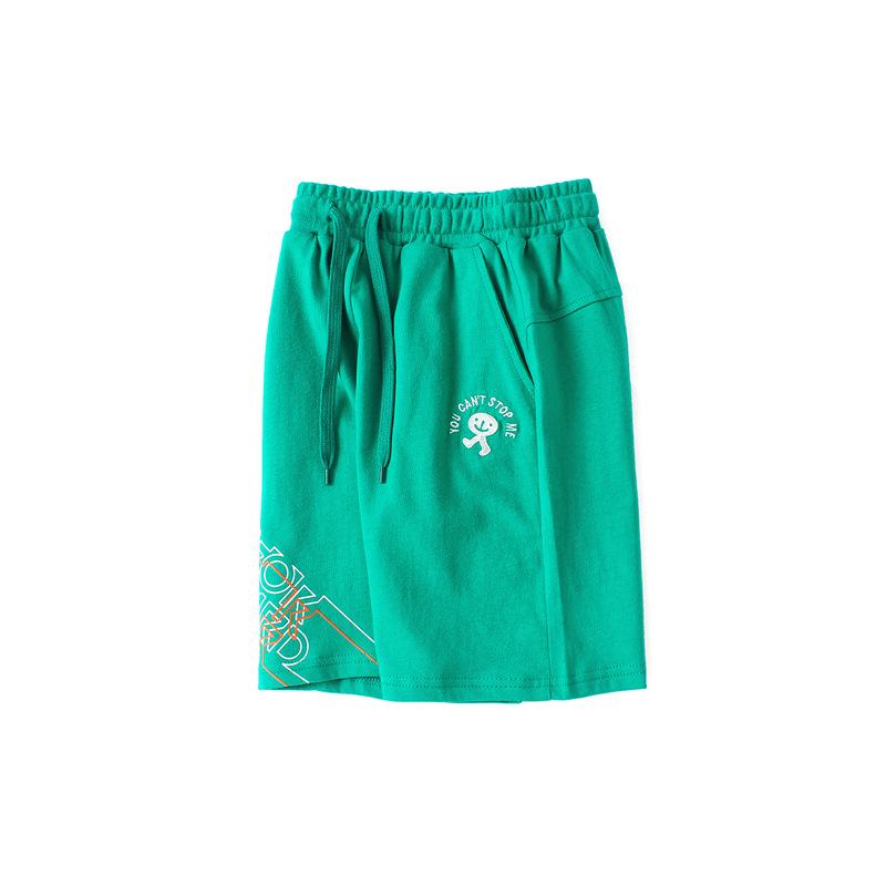 

Детские дышащие спортивные шорты с вышивкой в корейском стиле - Летние бриджи для мальчиков 130 cm зелёный