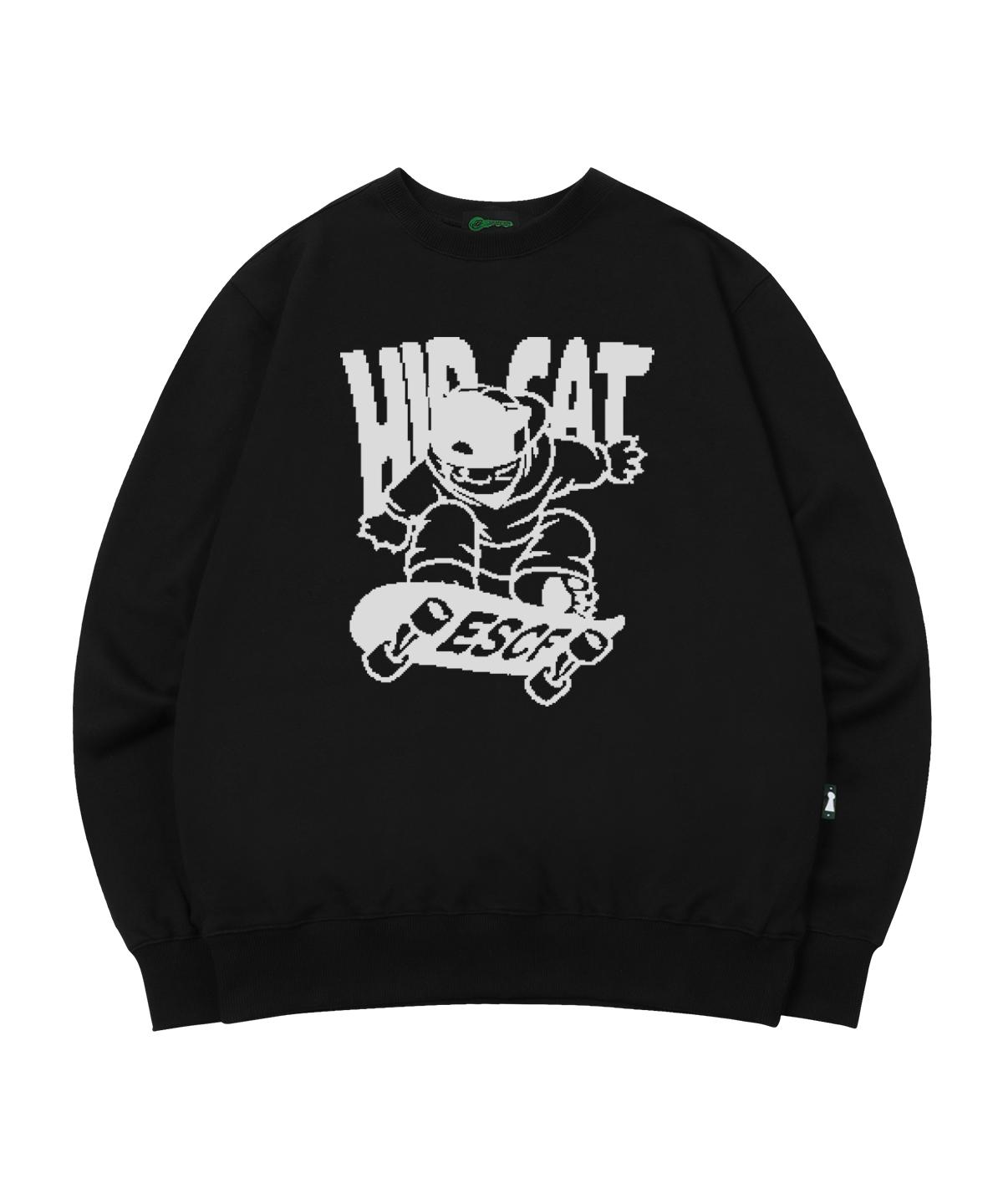 Свитшот с принтом Escape From Hip Cat Skateboard Черный L