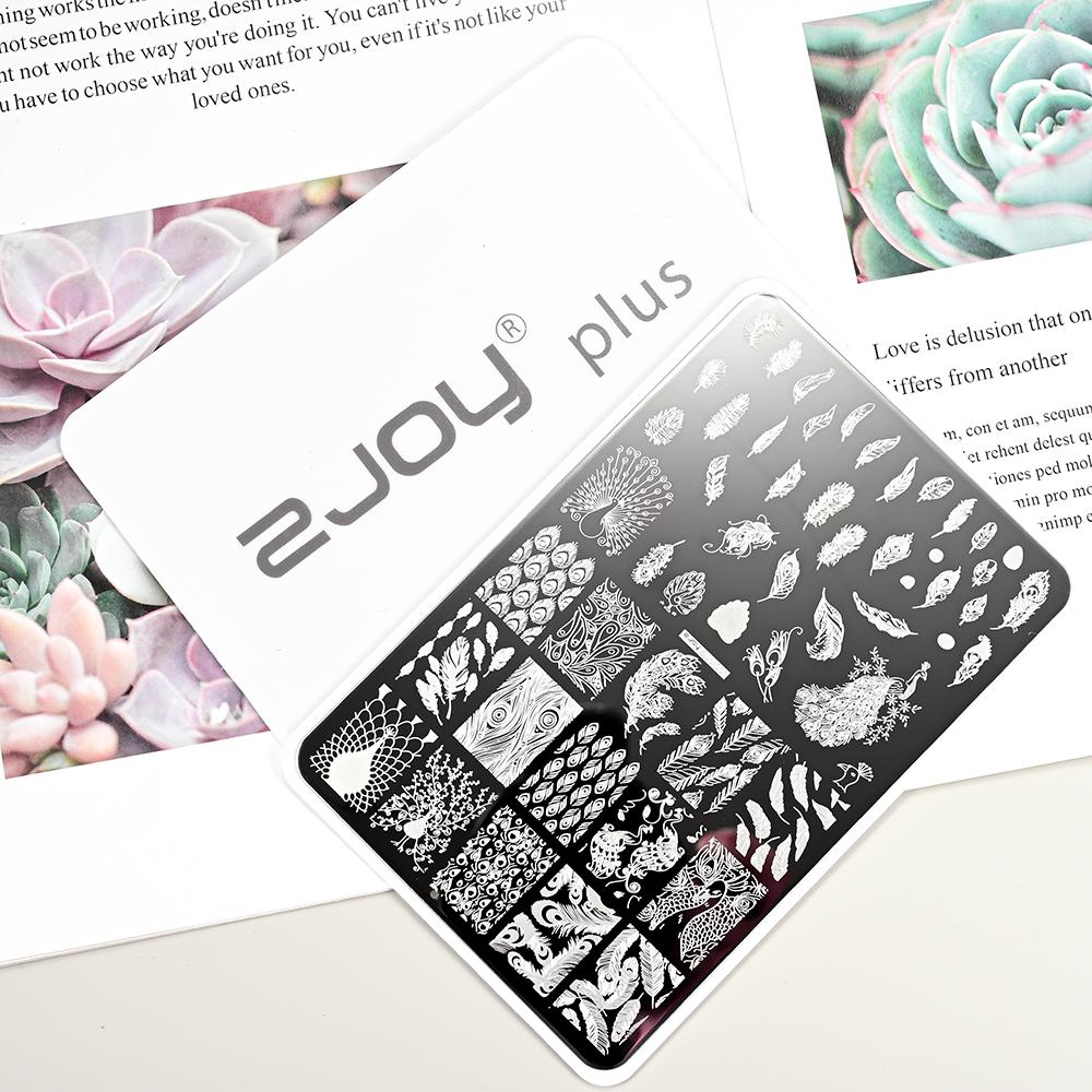 Destičky na ražení nehtů Zimní linky svetru s pruhovaným vzorem Šablony na nehty DIY geometrický kostkovaný design nehtová deska Obrázek Decoratio