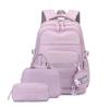 3pcs/set Kids Backpack with Lunch Box Pencil Bag Elementary Middle School Backpack for Girls Student School Bags Teens Bookbag