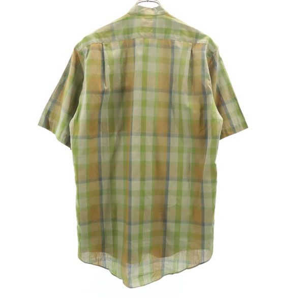 Burberrys 80s 90s vintage check Short sleeve Band collar shirt M Men's Used