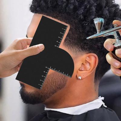 1/2 ks šablona pro styling pánských vlasů, zvýraznění barvy, holičská karta s indikátorem měření, průvodce pro sestavení vousů pro muže, šablona pro tvarování vlasů