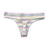 Retro Striped Low Waist Cotton Thong Cute Girl Sexy Underwear