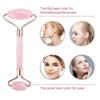 Jade Roller And Gua Sha Set Rose Quartz Face Massager 6 In 1 Facial Roller Gift Box Massager For Face Beauty Skin Care Tools
