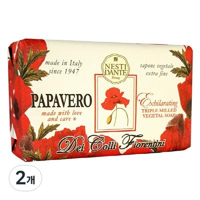 Nestidante Daycoli Fiorentini Jabón Amapola, 250g, 2 piezas