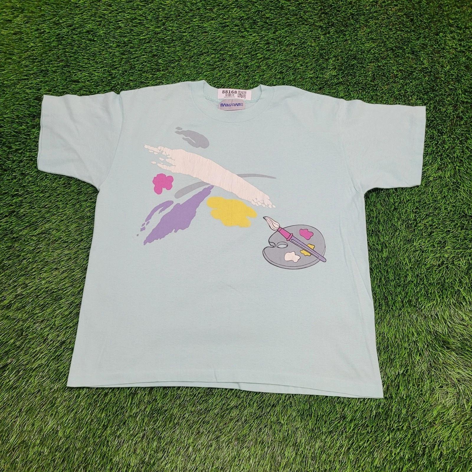 

Vintage 90s Artist Paint Palette Shirt Womens XL 22x24 Blue L