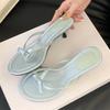 Fashion Eilyken New Summer Butterfly-knot Clip Toe Women Slippers Fashion Low Thin Heels Sandals Party Dress Flip Flops Shoes