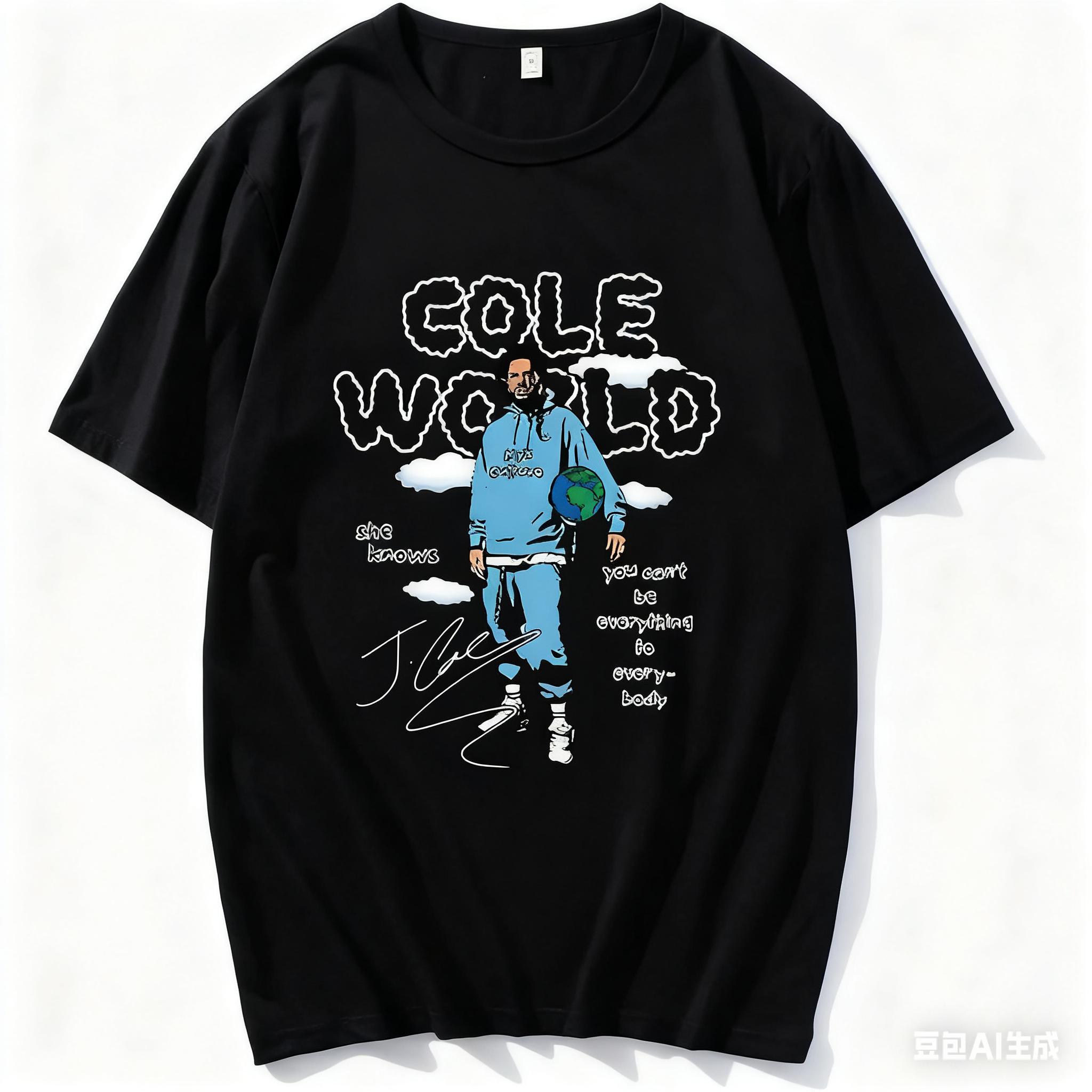 

J Cole Cole World Graphic T Shirt Hip Hop Inspired Tee with Iconic Quote for Fans 4XL
