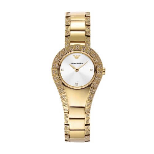 

Emporio Armani Three-Hand Gold-Tone Stainless Steel Watch