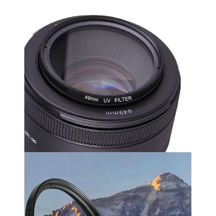 MYOBO Camera HD UV Filter + Len Hood + Lens Cap - 49 52 58 55 62 67 72 77 82 mm for DSLR SLR Camera Universal Lente Protector Ki