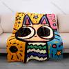 1PC Colorful Cartoon Cat Starry Background Print Adult Children Warm Blankets Home Travel Car Soft Comfortable Luxury Gifts