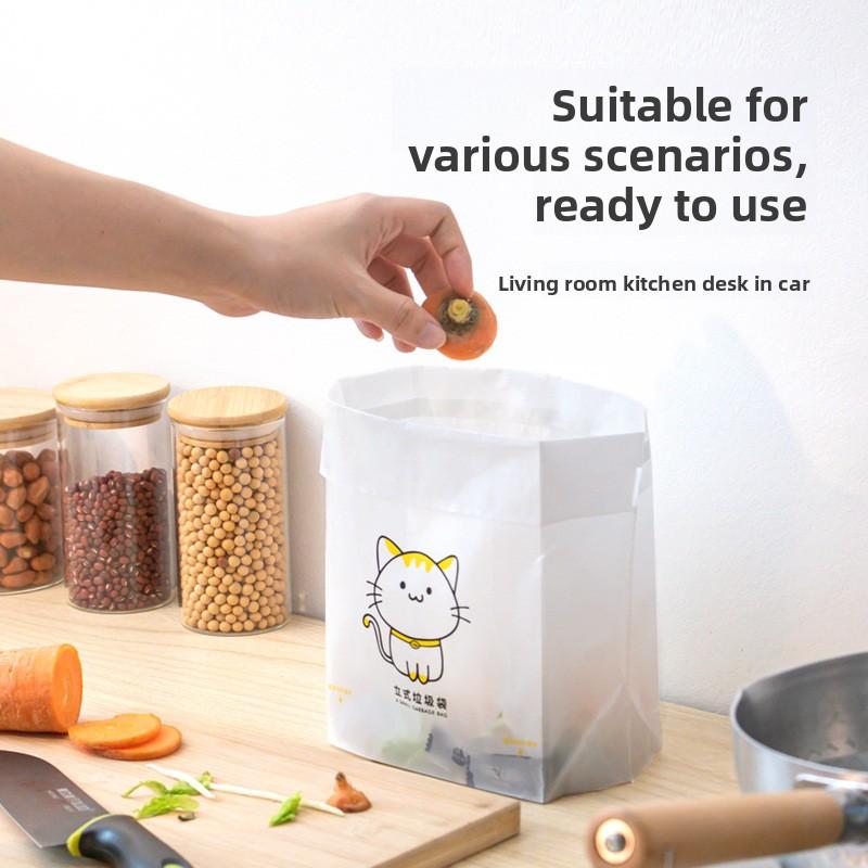 Car Garbage Bag Car Stand Bag Self-standing Paste Cleaning Bag Desktop Garbage Bag Thickened Household Kitchen