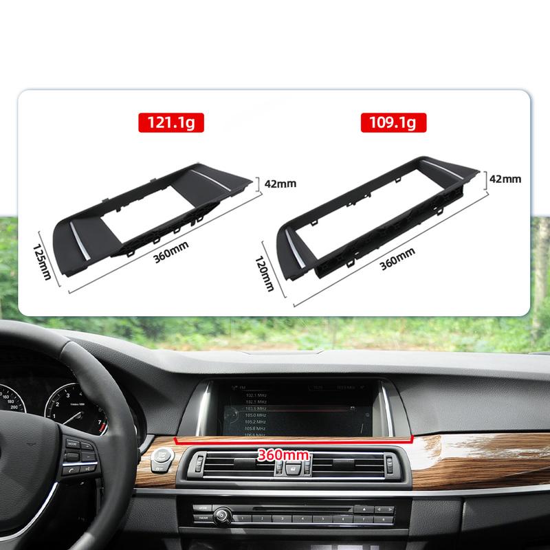 For BMW 5 Series F10 F18 ID4 Painted Piano Black Radio Frame LCD Display Screen Decorative Frame 10.25 Inch 6.5 Inch Display