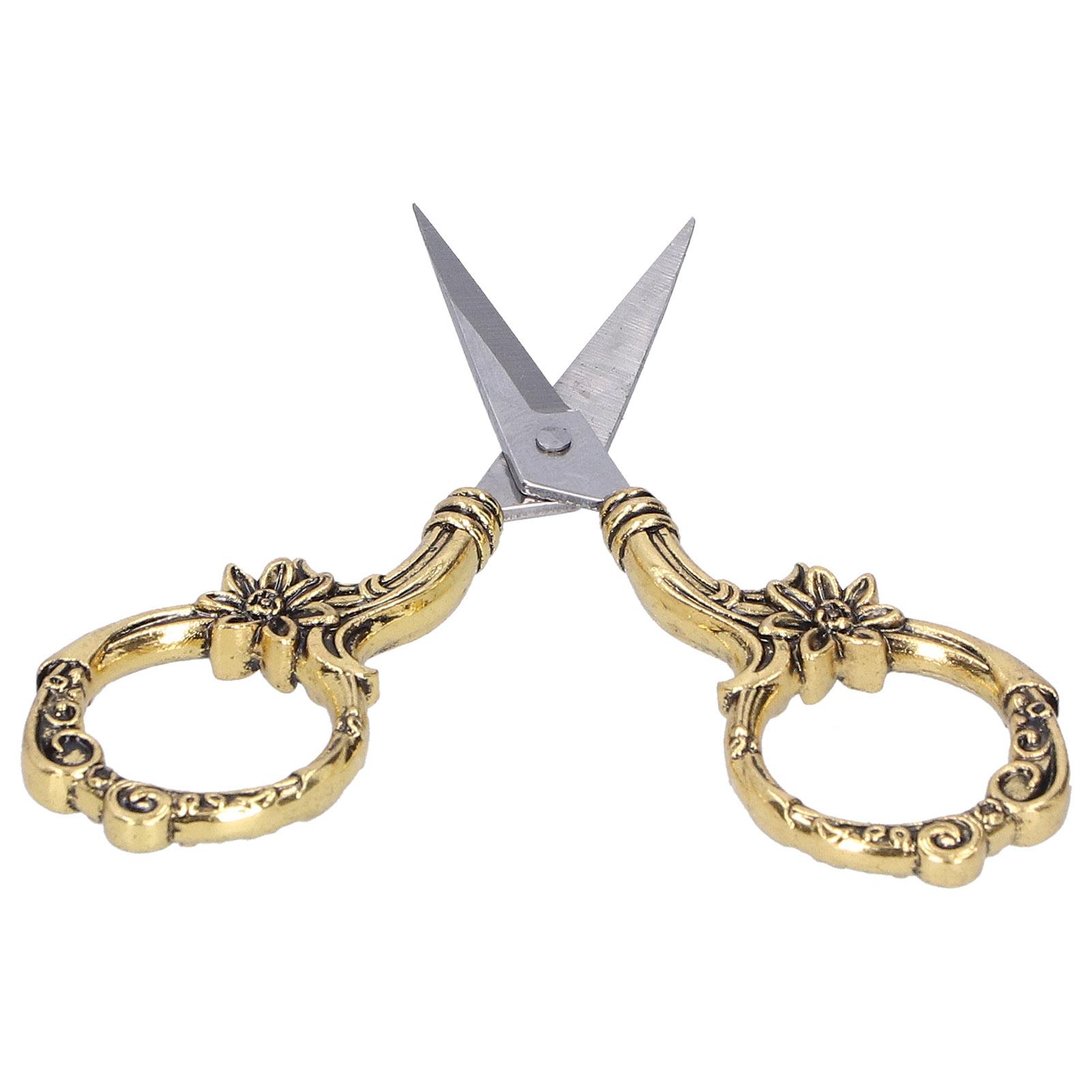

Винтажные ножницы для цветов DIY Европейский стиль рукоделия Вышивка Ретро Коллекция поделокЗолото золотистый