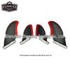 Two-Color Spliced RM Tail Rudder Fiberglass Surfboard Fin Set - Four Pieces