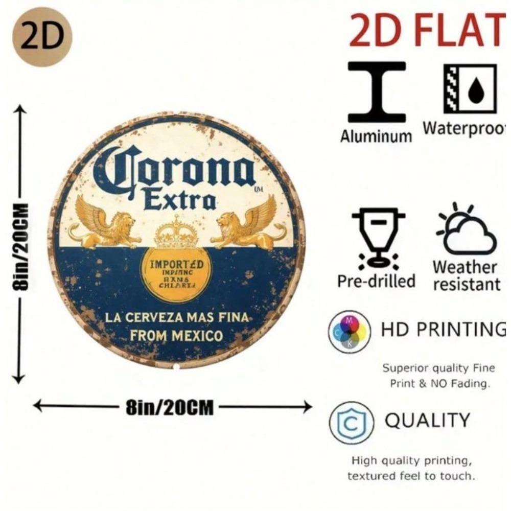 Vintage Corona Extra Beer Metal Sign Rustic Garage Wall Decor